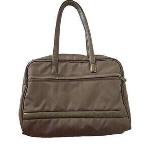 Bravo By ANDIAMO Beige Shoulder Travel Bag/Laptop Bag 17" X 13"
